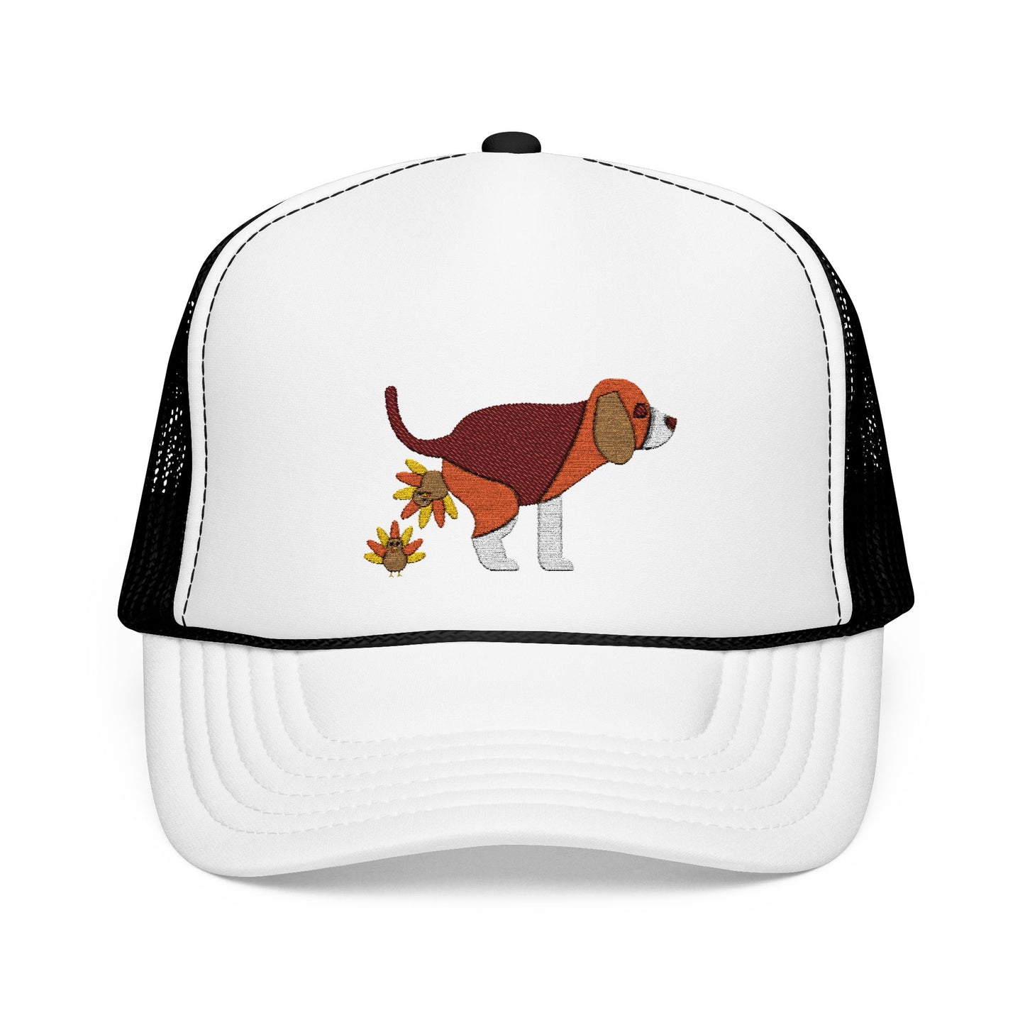 Embroidered Thanksgiving Dog Poop Trucker Hat