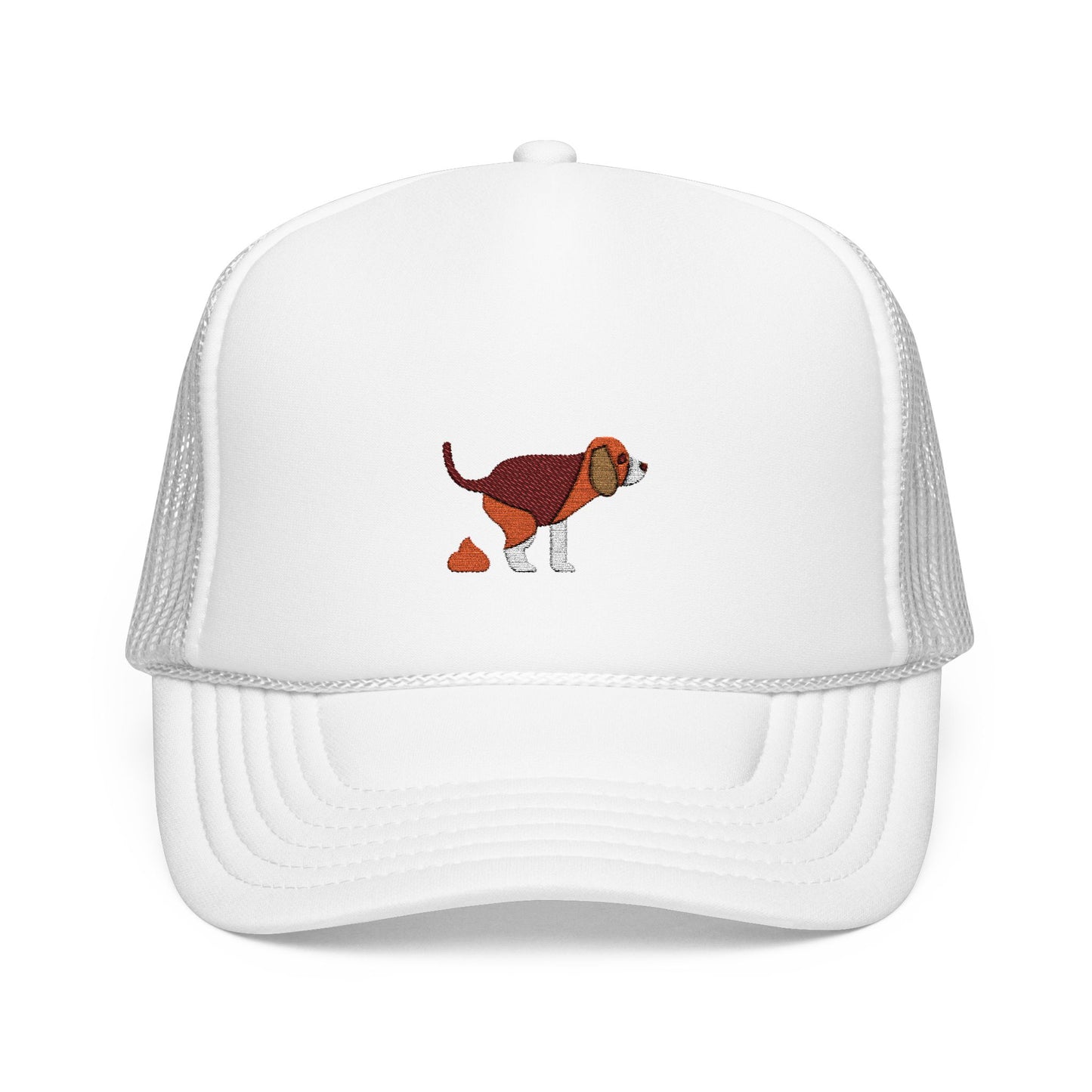 Dog pooping Embroidered Trucker Hat