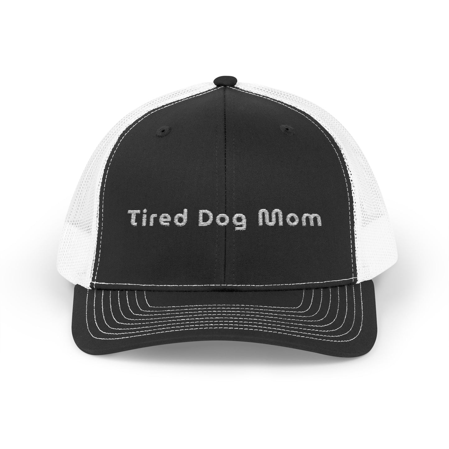 Tired Dog Mom Embroidered Trucker Hat
