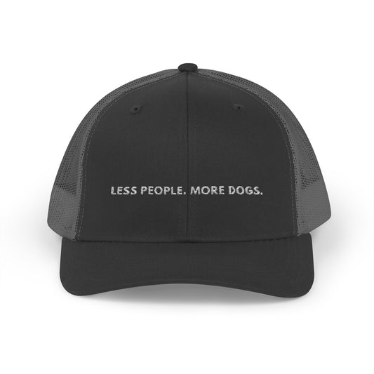 Less People. More Dogs. Embroidered Hat