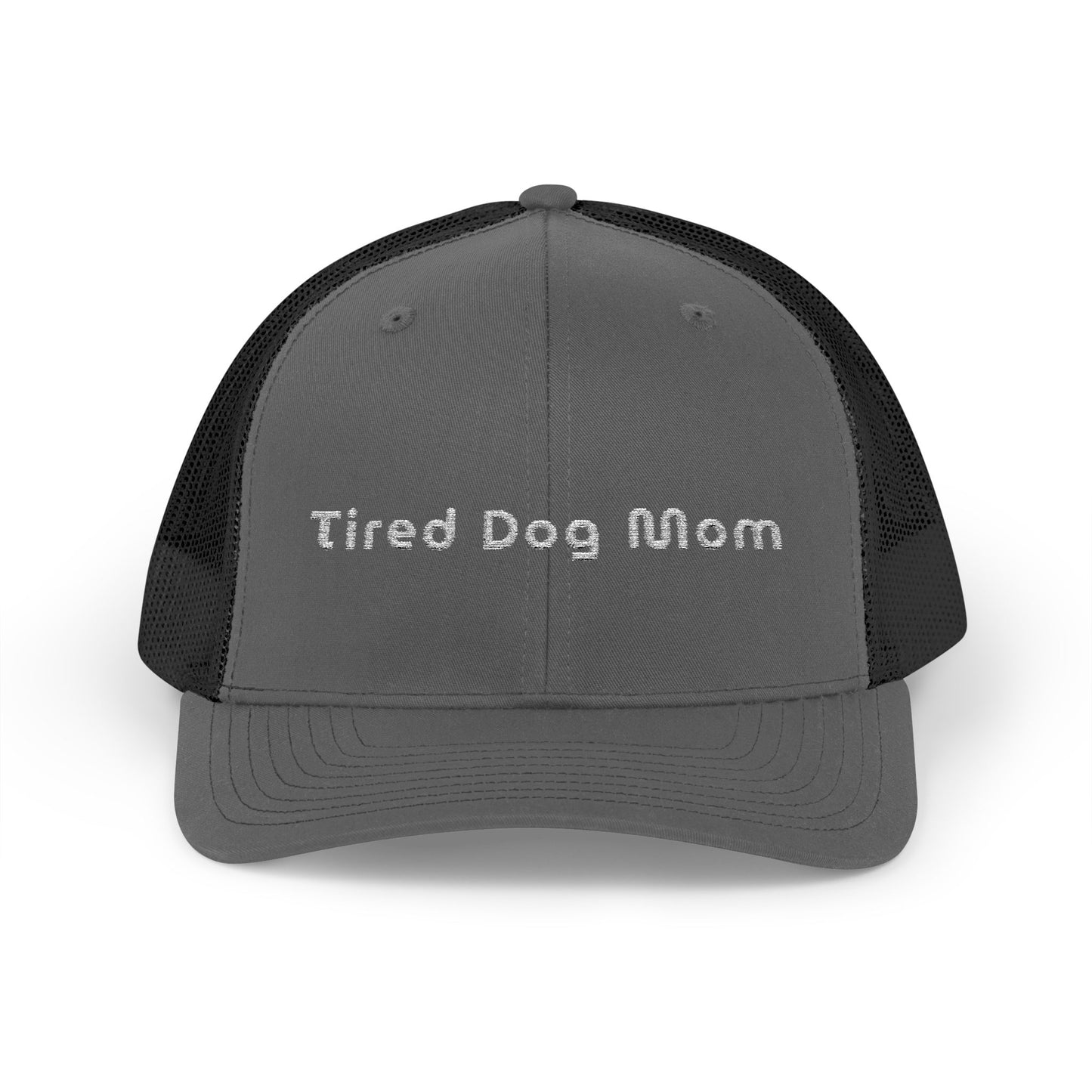Tired Dog Mom Embroidered Trucker Hat