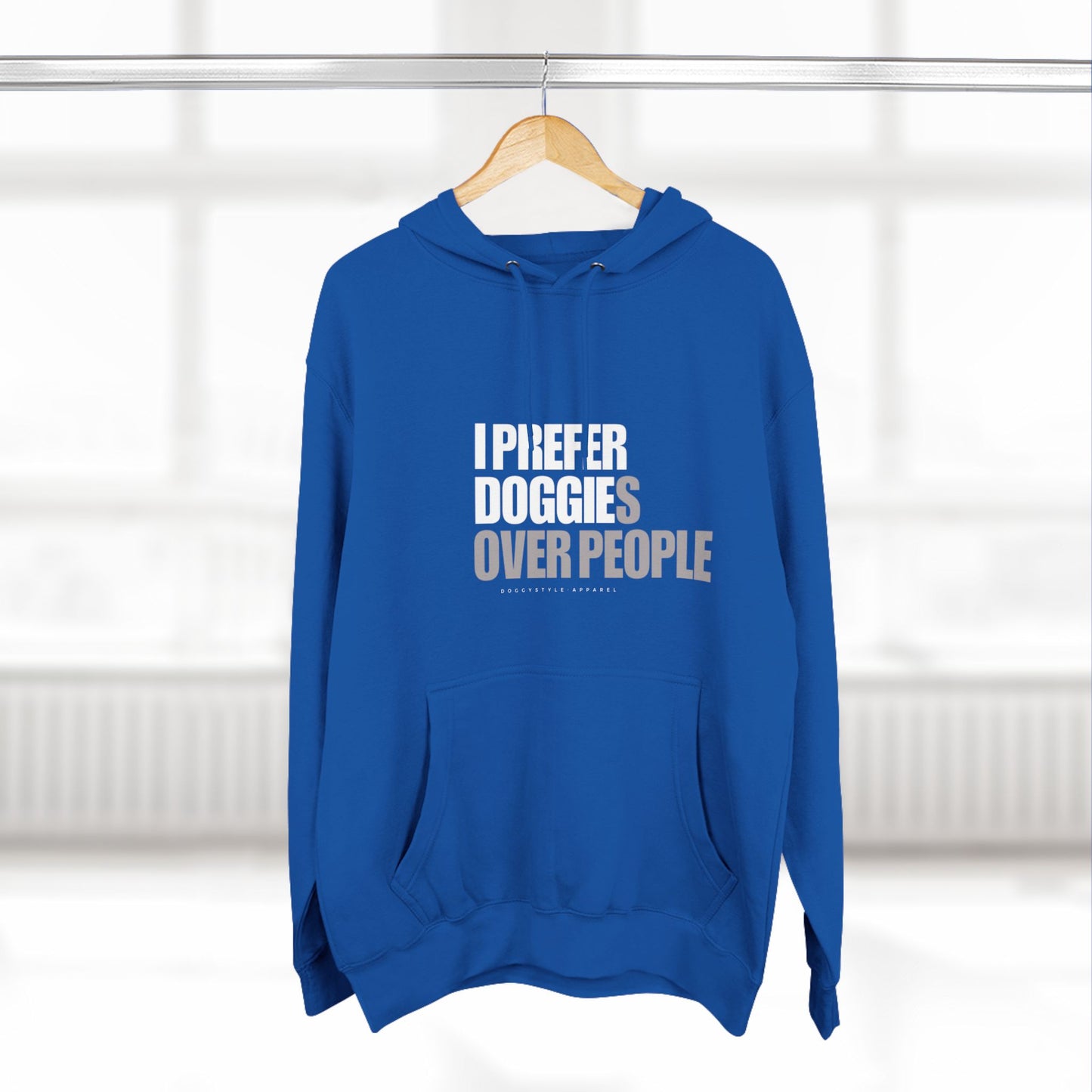 I Prefer Doggies Over People Fleece Hoodie