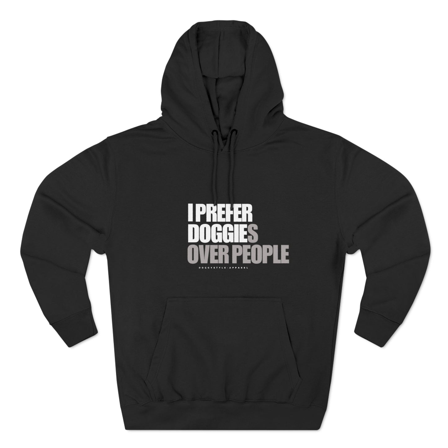 I Prefer Doggies Over People Fleece Hoodie