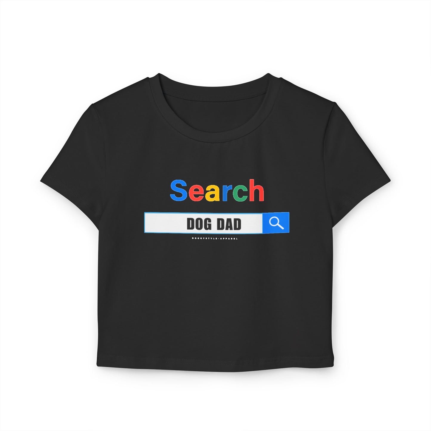 Dog Dad Search Crop Tee