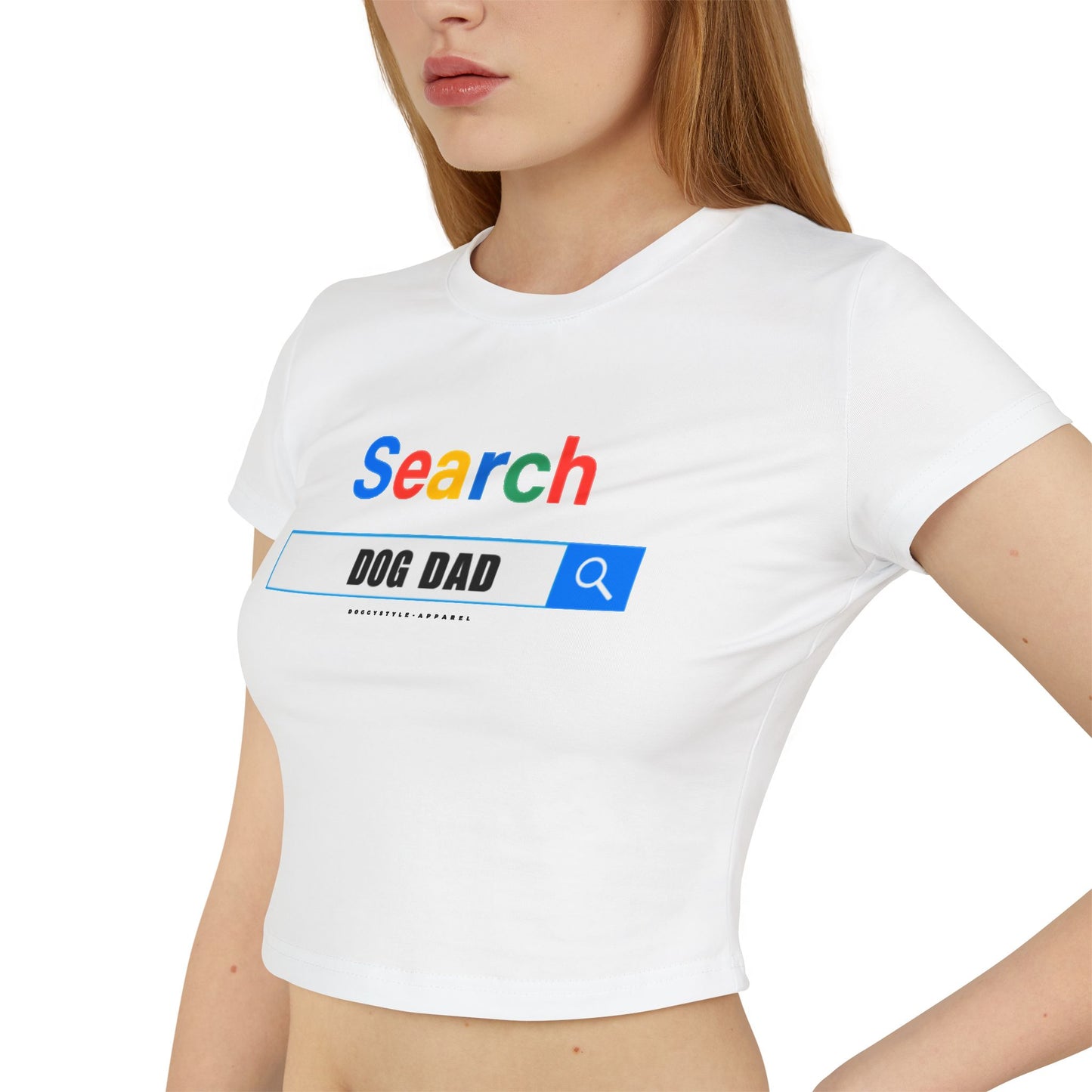 Dog Dad Search Crop Tee