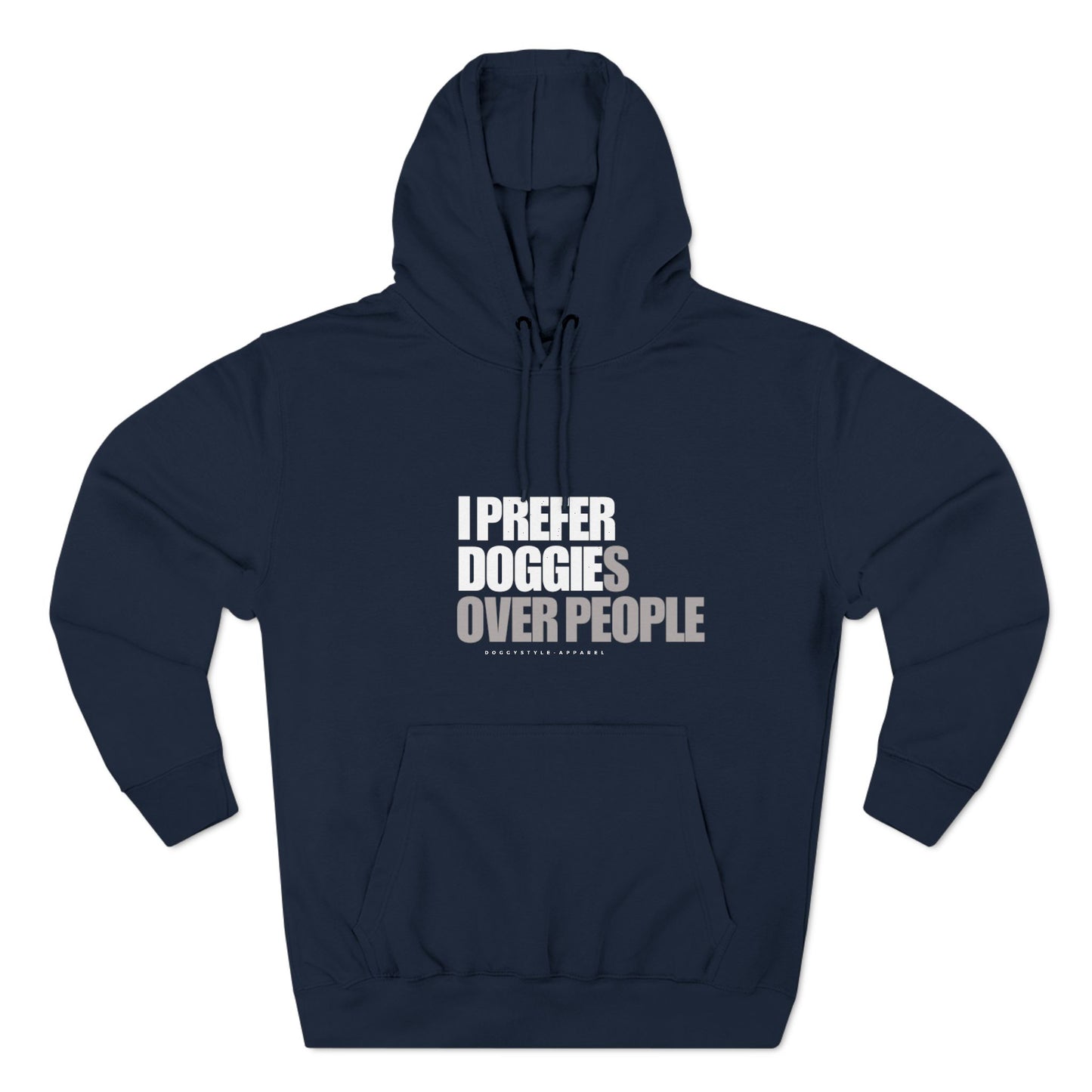 I Prefer Doggies Over People Fleece Hoodie