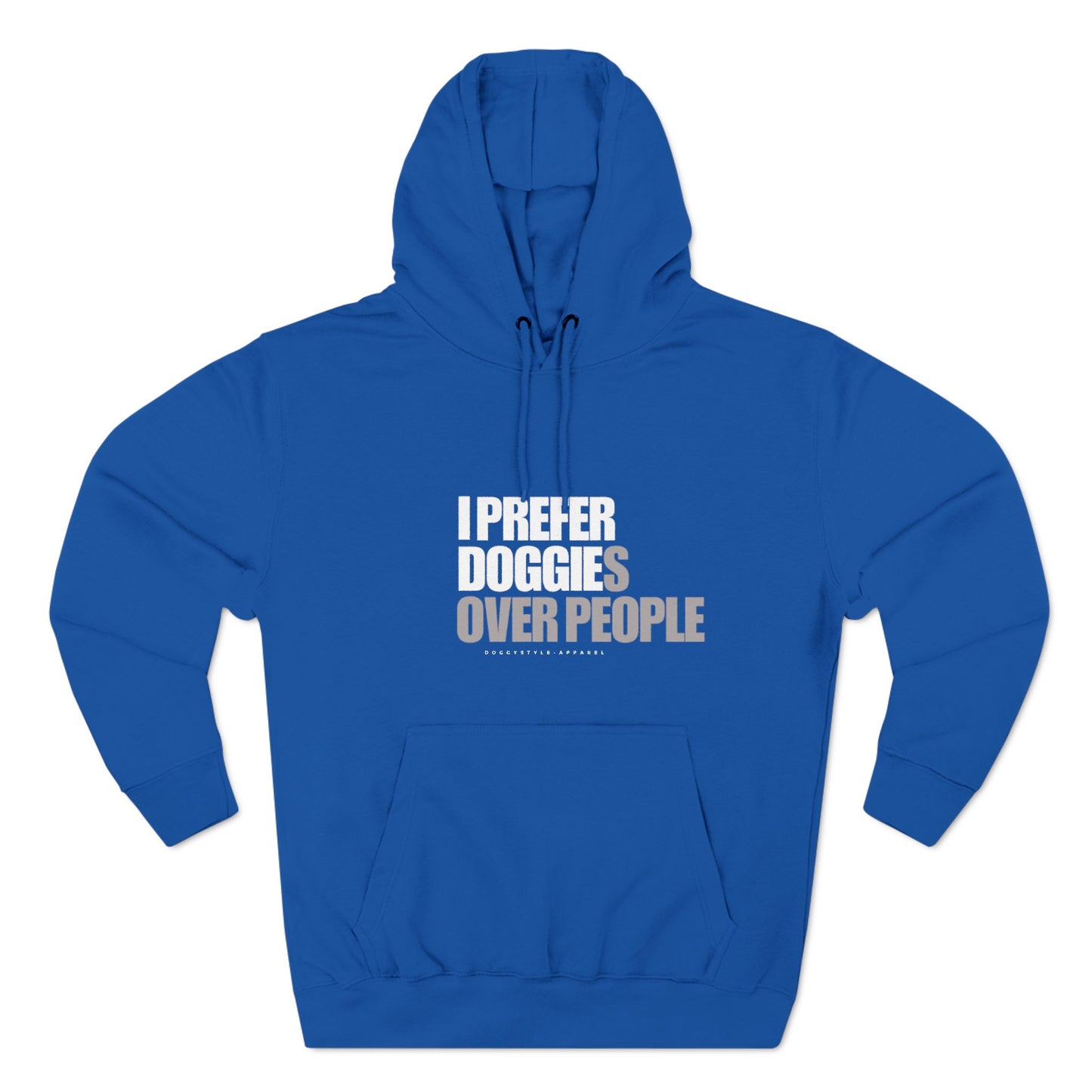I Prefer Doggies Over People Fleece Hoodie