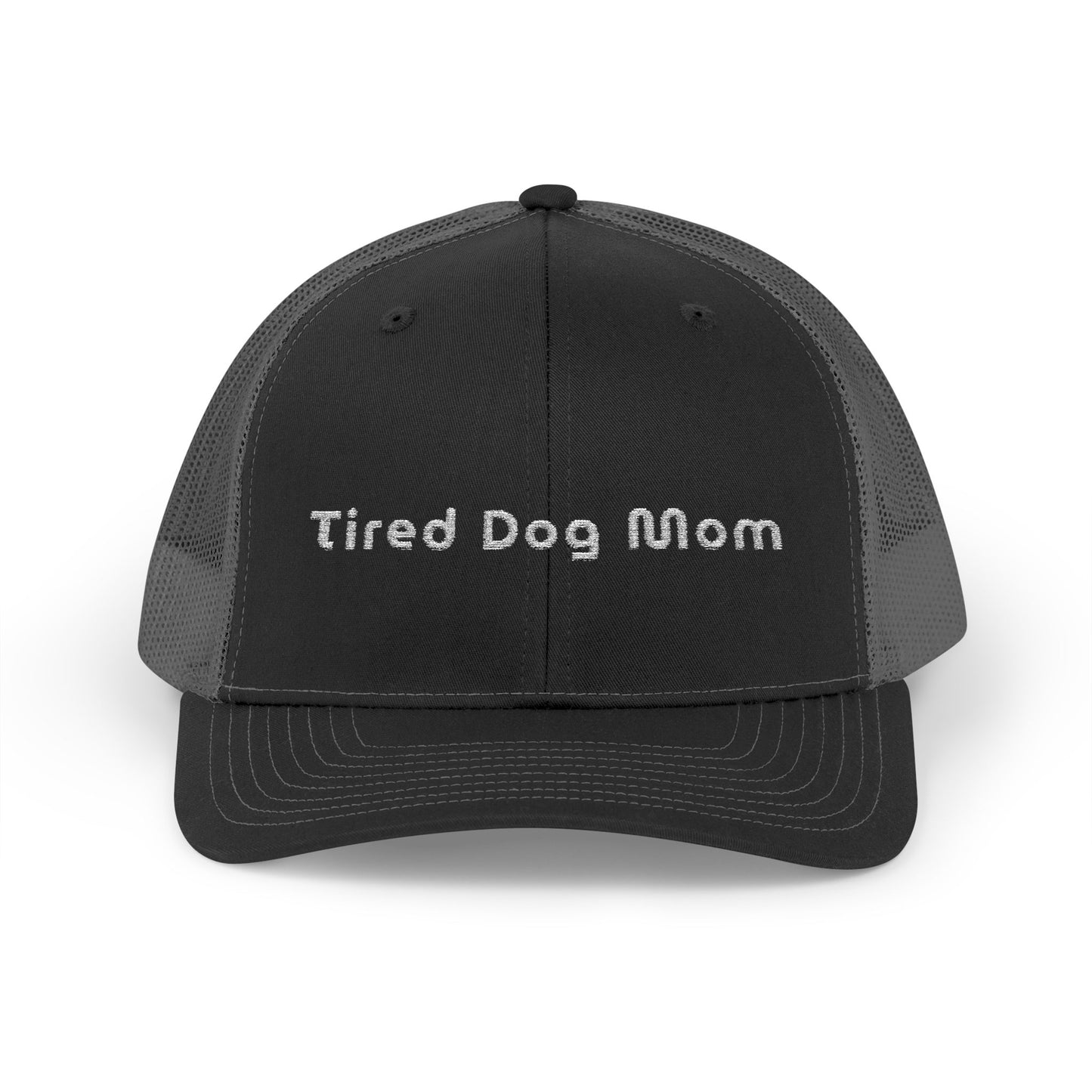 Tired Dog Mom Embroidered Trucker Hat