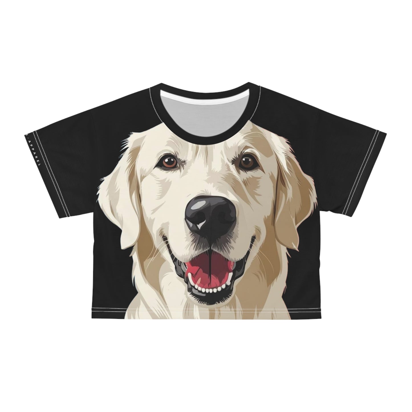 White Golden Jersey Crop Tee