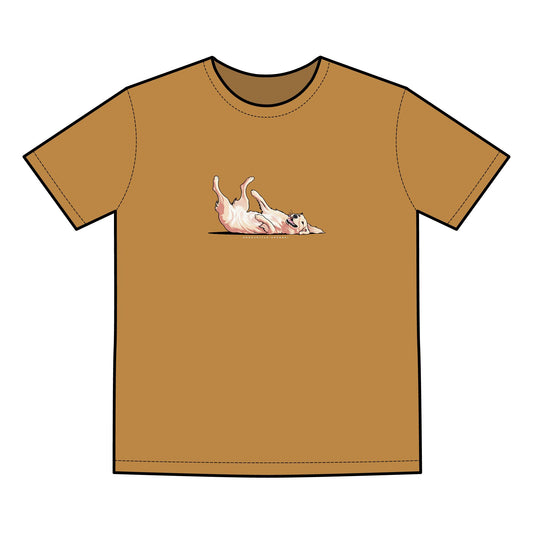 Playful Golden Faded Graphics Tee