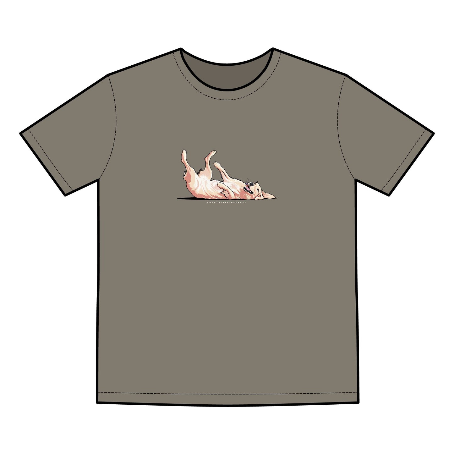 Playful Golden Faded Graphics Tee