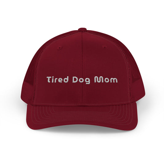 Tired Dog Mom Embroidered Trucker Hat